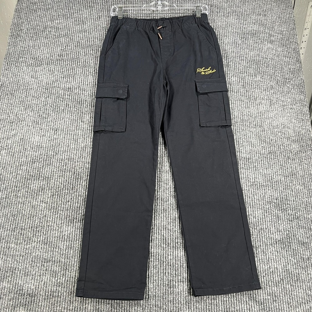Scotch & Soda Pants Mens Medium Black Cargo Stretch Drawstring‎ Elastic Waist